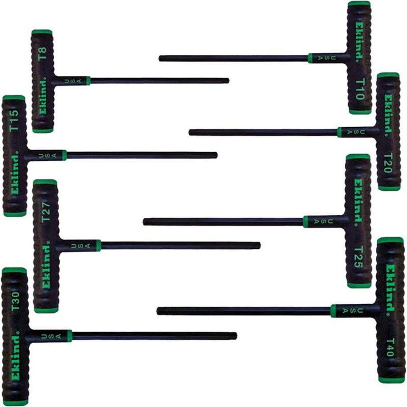 8-Pc. Power-T T-Handle Torx Star Key Set, 6-In. Arms, With Pouch