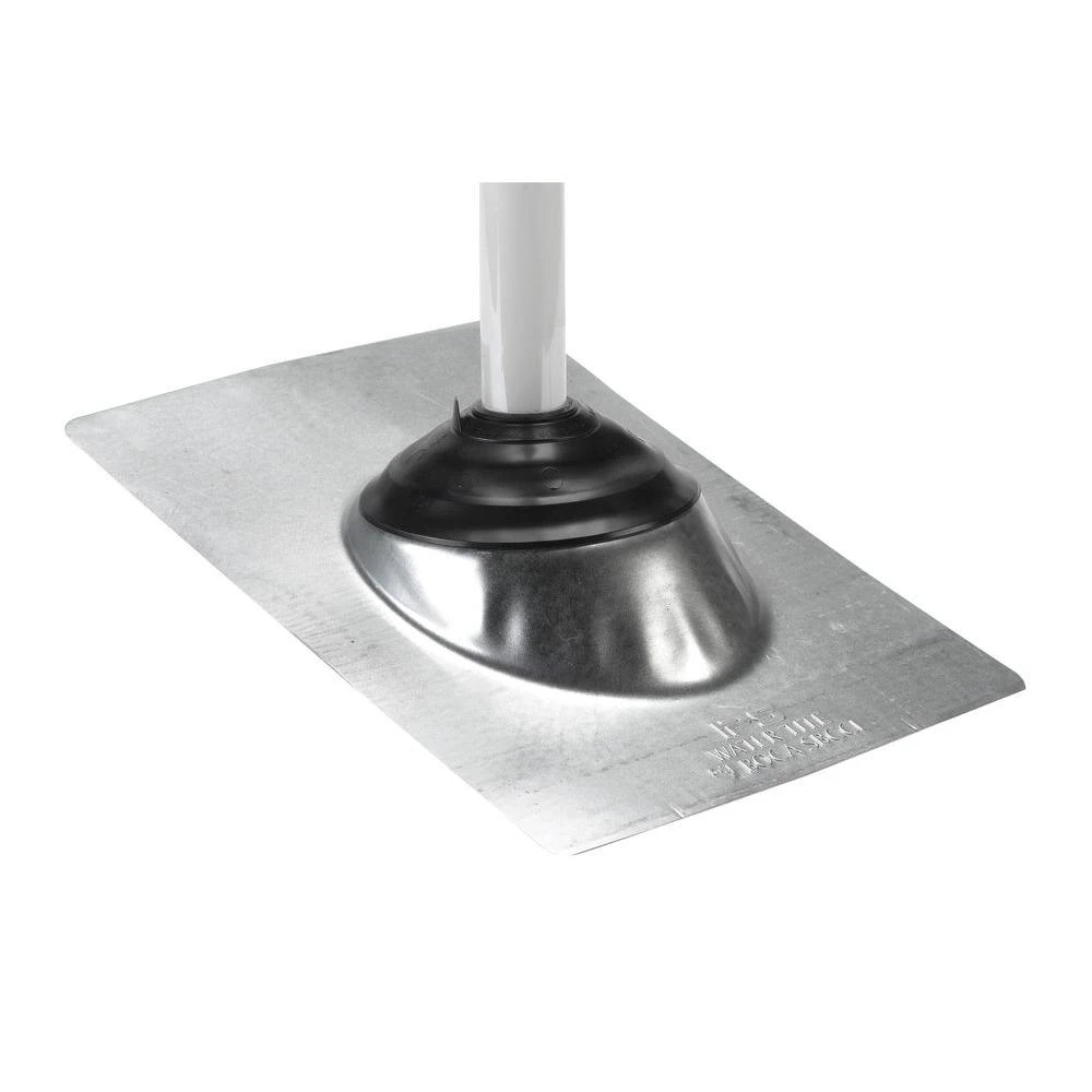 Galvanized Roof Flashing, Fits 1.5 to 3 In. Pipe