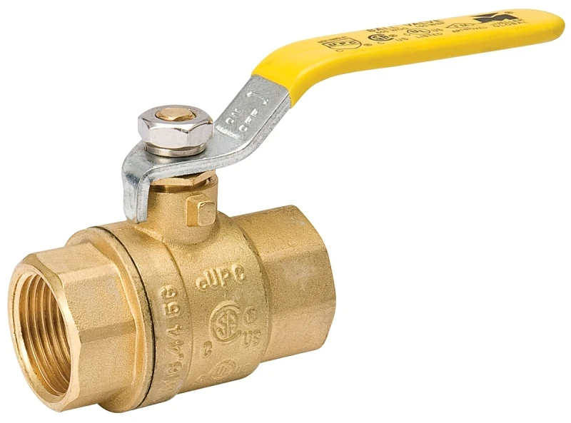 Full-Port Ball Valve, Forged Brass, Female Pipe Thread, 3/8 In.