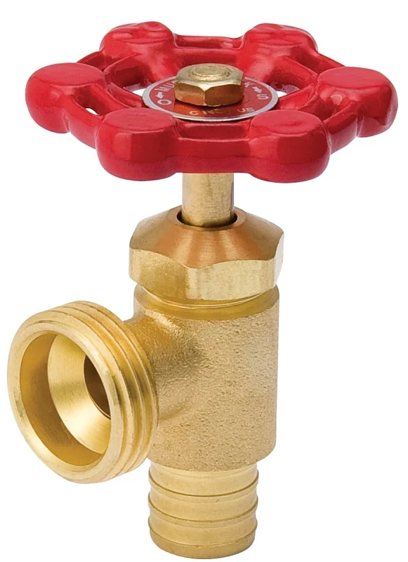 Boiler Drain Valve, Brass, Pex Connection, 3/4 In.