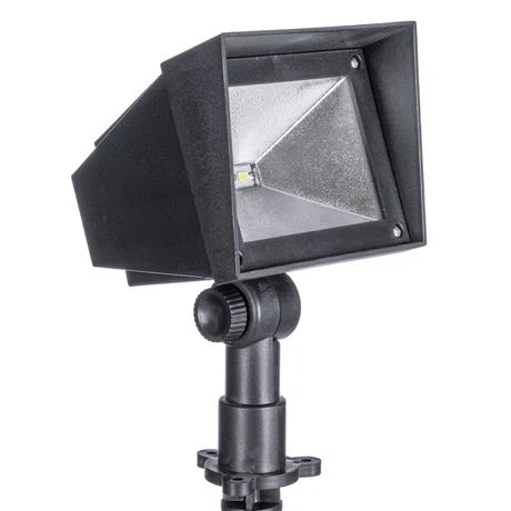 Solar Spotlights, Square Lens, Black Plastic, 20 Lumens, 2-Pk.