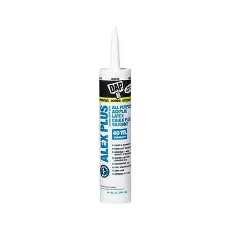 10.1 Oz. All Purpose White Siliconized Acrylic Latex Caulk - Model 18152