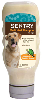 Medicated Dog Shampoo, 18 Ounce Bottle For Skin Relief And Cleansing