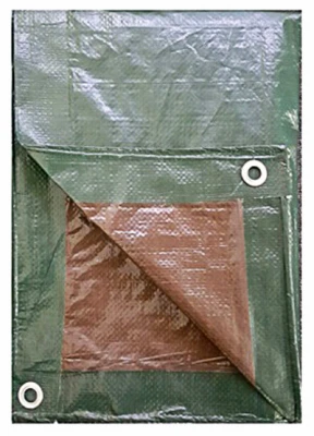 Storage Tarp Cover, Green/Brown Polyethylene, 10 x 12-Ft.