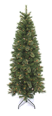 7-foot Slim Oak Creek Pine Artificial Pre-lit Christmas Tree With 300 Clear Lights