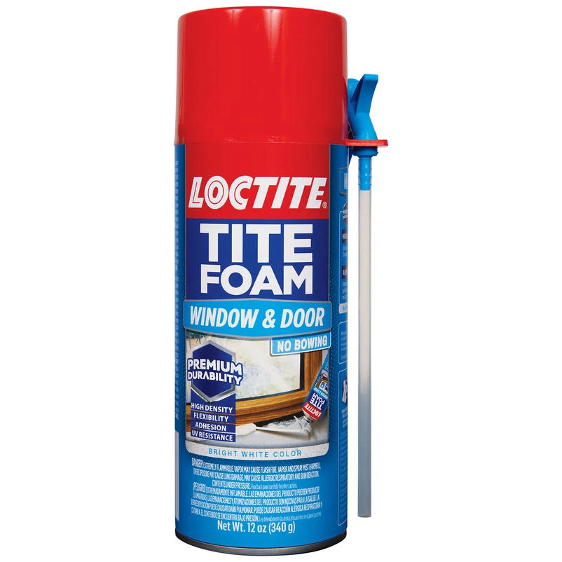 Loctite Tite Foam 12‑oz White Polyurethane Sealant for Windows & Doors – Fire‑Resistant & Paintable