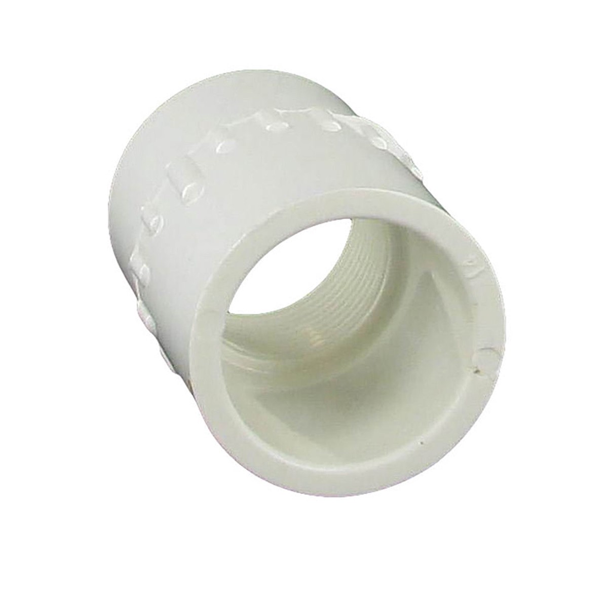 Adapter | PoolTech | 1/2 Slip x FPT White PVC Schedule 40 Heavy Duty Connector | 1/2 Inch Slip | FPT