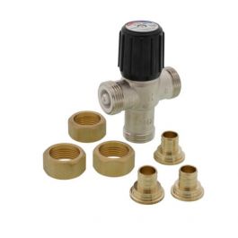 Resideo AM101-UPEX-1LF 3/4" PEX Union Mixing Valve 70°F–145°F Model AM-1