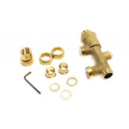 Resideo AMX101-US-1LF Thermostatic Direct Connect Mixing Valve 3/4" Union Sweat 90°F-130°F Leadfree
