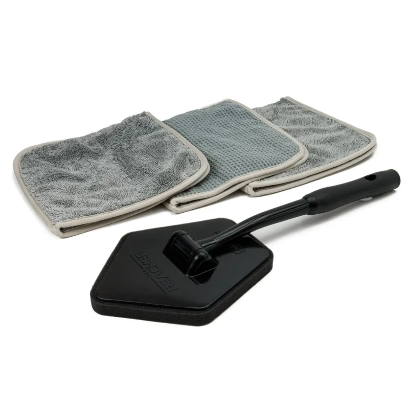 AutoFiber Reacher Glass Kit – Smooth Glass Flip Towels & Reacher Extension Tool + 3 pack
