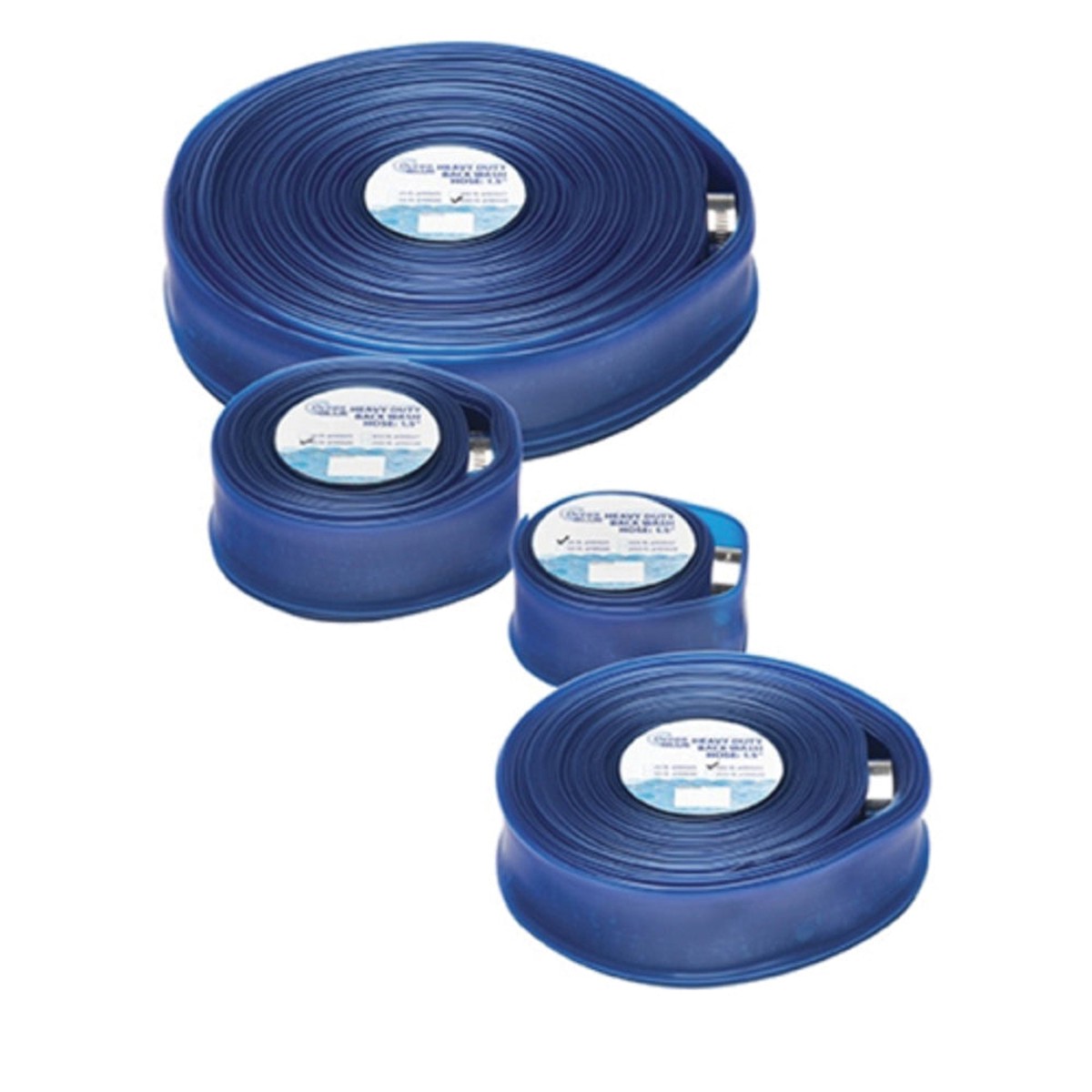 Back Wash Hose | 1.5 Inch x 200 Ft Heavy Duty Vinyl Hose for Pool Cleaning | Ocean Blue