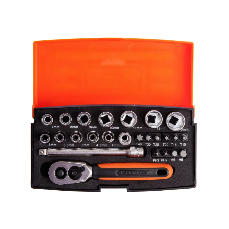 Bahco 25pc Socket Set 1/4 Inch Drive