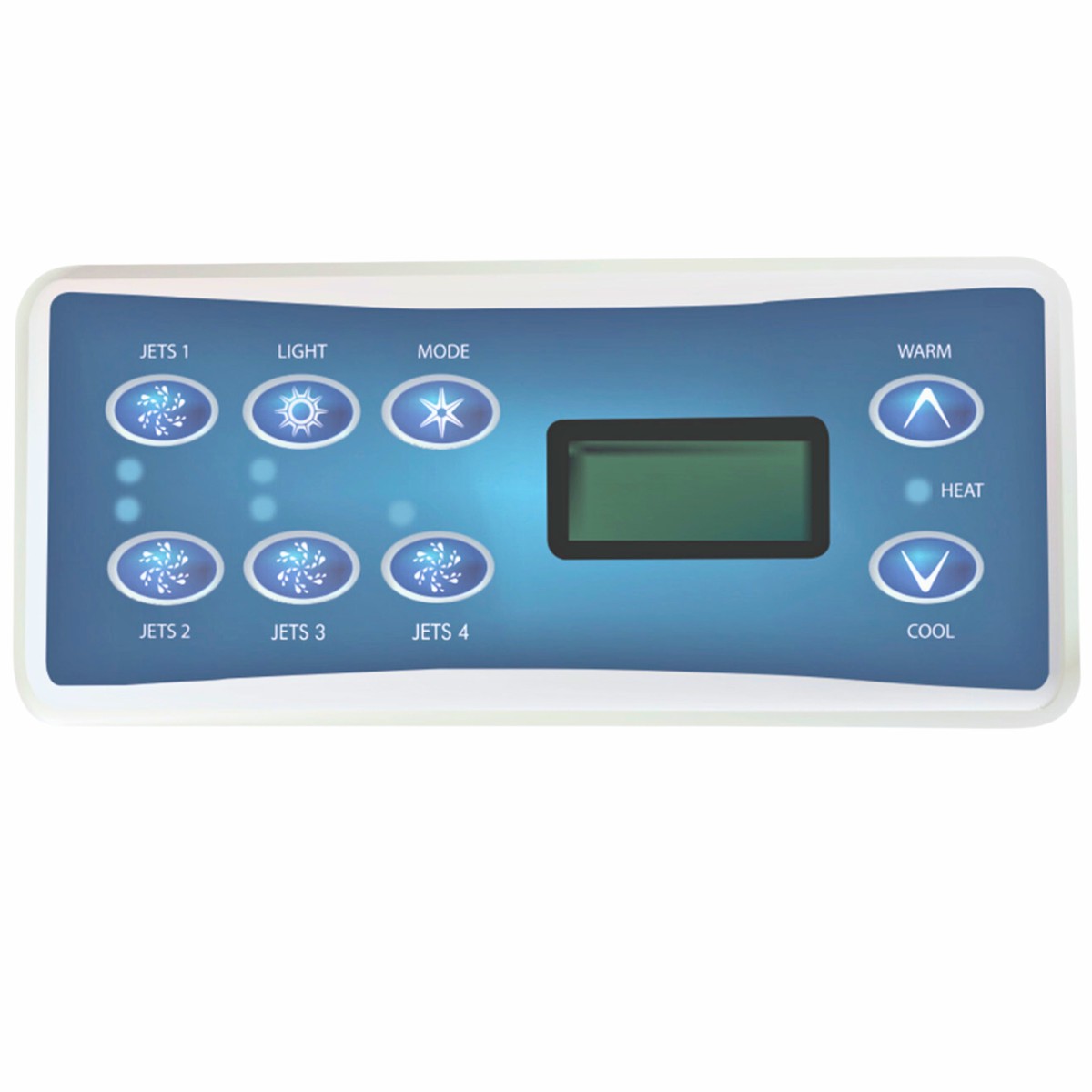 Balboa ML551 LCD Control Panel, 8-Button, 8-Pin Molex with Overlay (Model 55600)