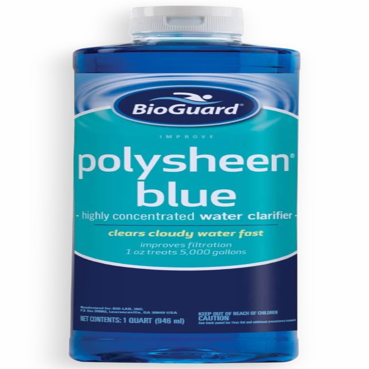 BioGuard Polysheen Blue Clarifier - 1 Quart Pool & Spa Clarifier