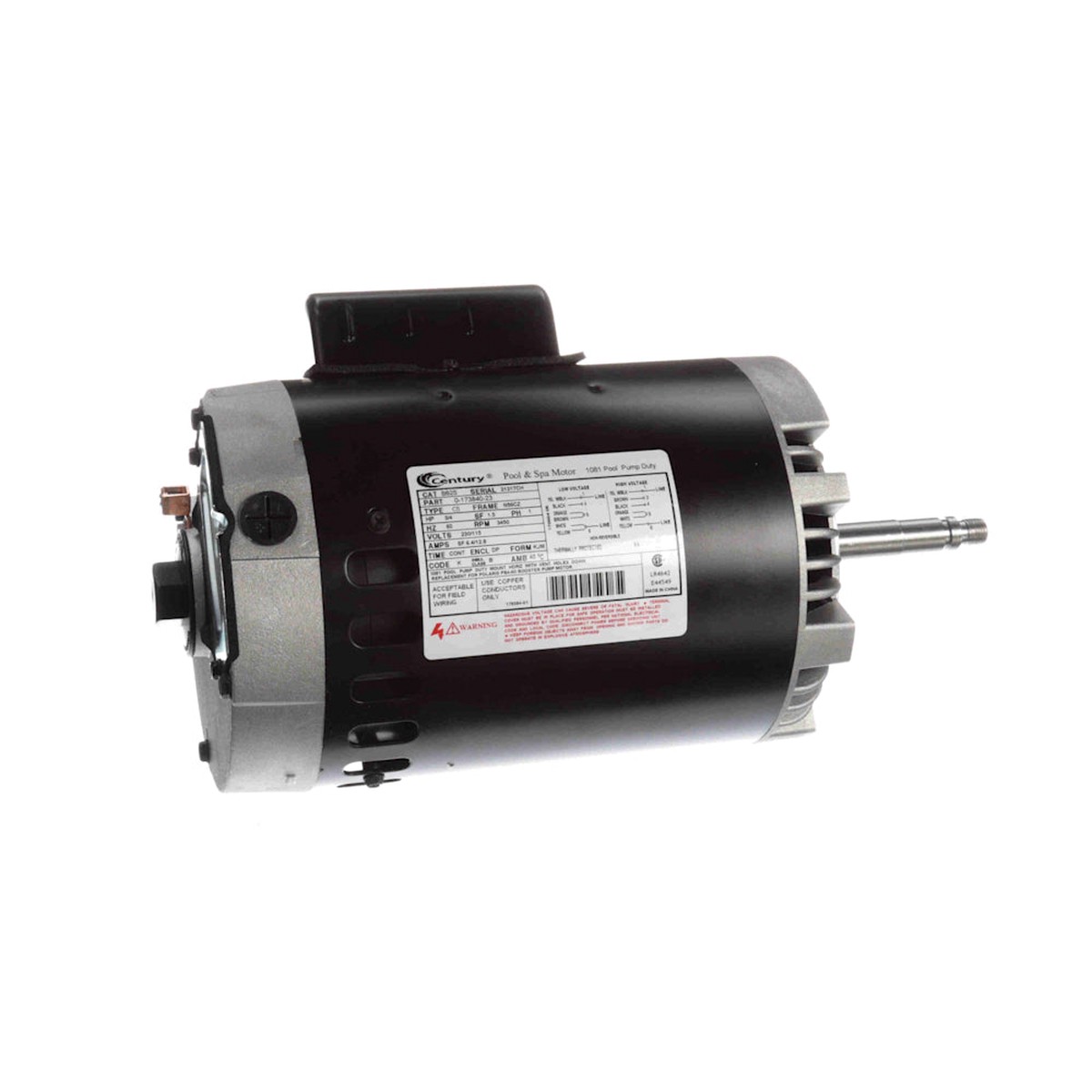 Booster Pump Motor | Century | 56CZ B625 | 3/4 HP | 3450 RPM (Polaris Booster Pump)