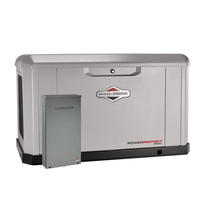 Briggs & Stratton Power Protect 20000 Watt Air-Cooled Whole House Generator with Dual 200 Amp Transfer Switch (Factory Reconditioned))