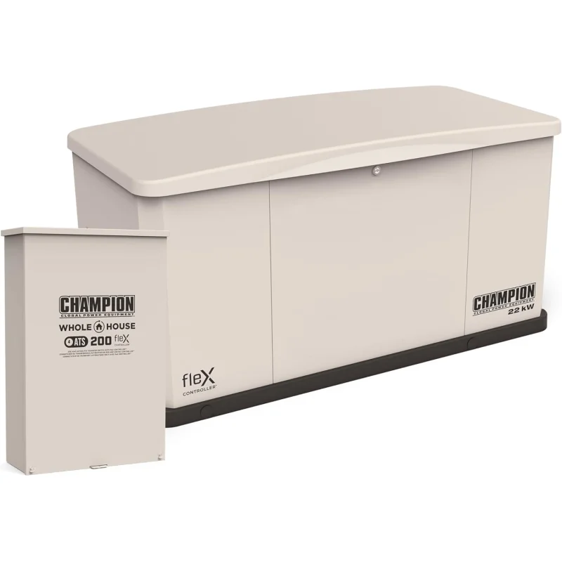 Champion 22KW 999cc FLEX Standby Generator w/ 200amp Transfer Switch #201016
