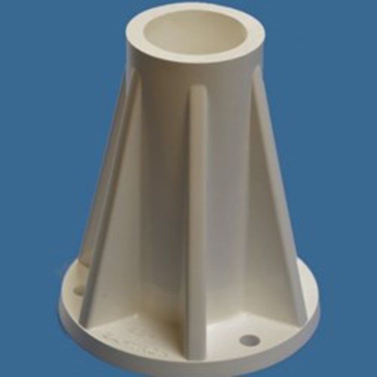 Deck Safety Base | Saftron | 6 Inch Surface Mount Base | White Finish | 1.90 Inch OD