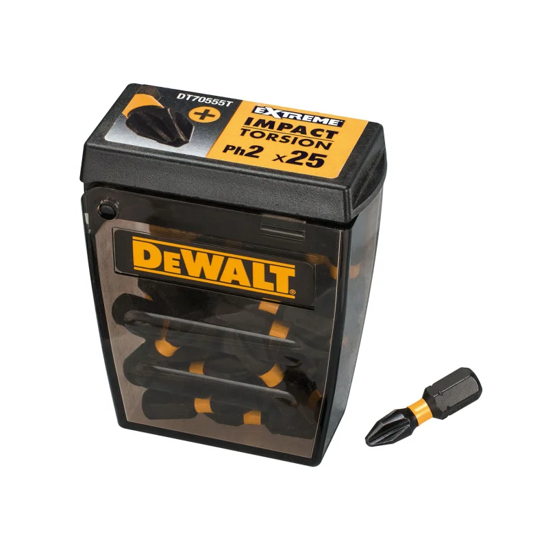 Dewalt 25mm PZ2 Impact Screwdriver Bits (25 Pack)