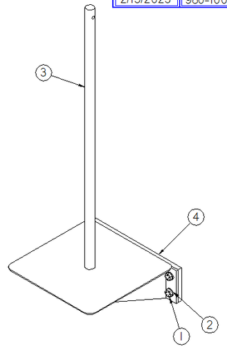 980-1003-14: Bolt On Cone Holder (Bolt On) - Top Level