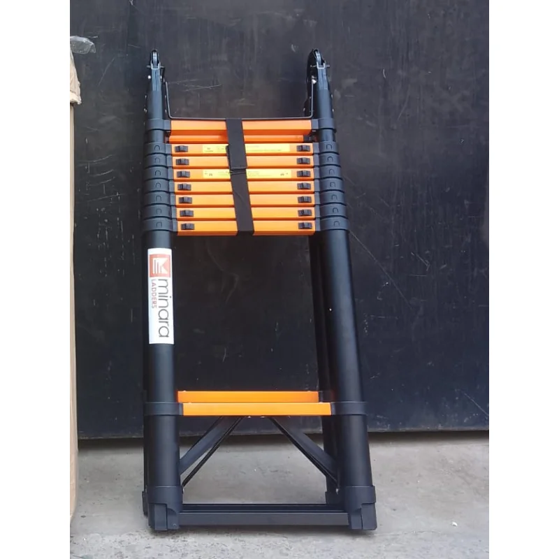 Double Function Telescopic Ladder 3.7+3.7M (7.4M)9+9 Steps