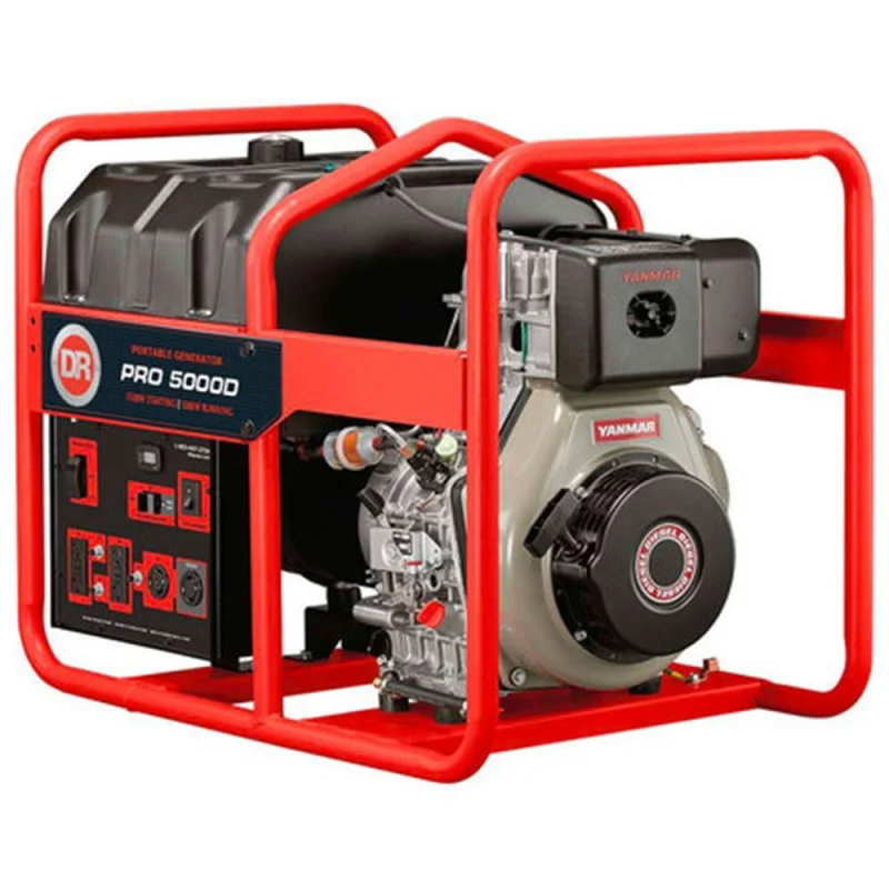 DR by Generac XD5000E 5000 Watt ES Diesel Portable Generator Yanmar Engine #GD15000YEN (Factory Reconditioned)