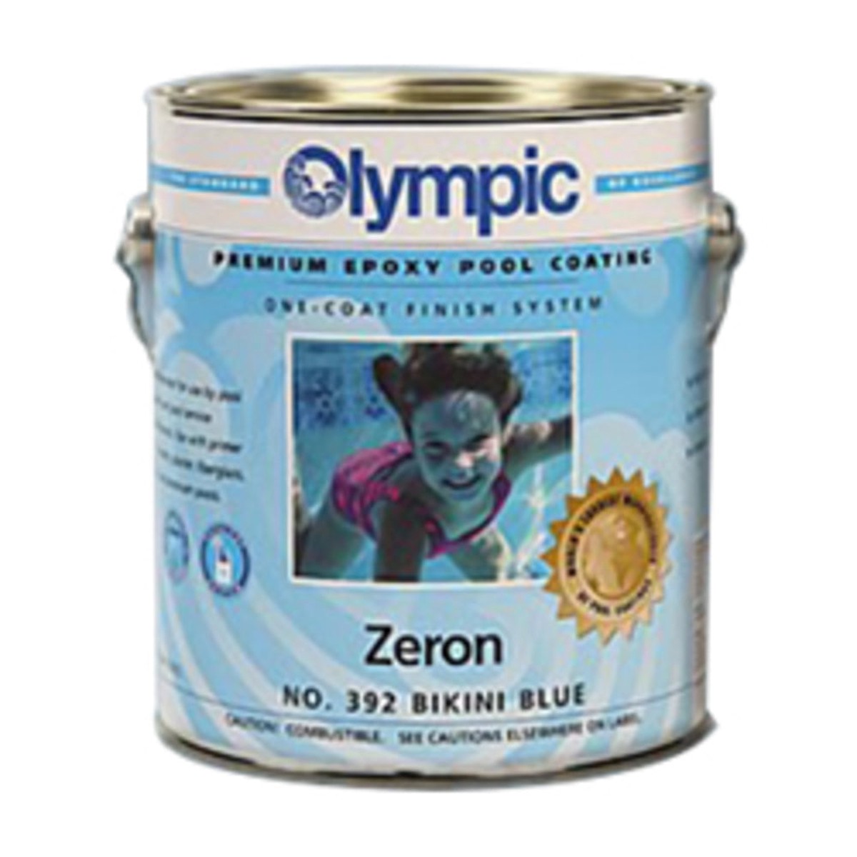 Epoxy Pool Coating | Olympic | 392 Zeron One Coat | 1 Gallon | Heavy Duty DIY Cleaning