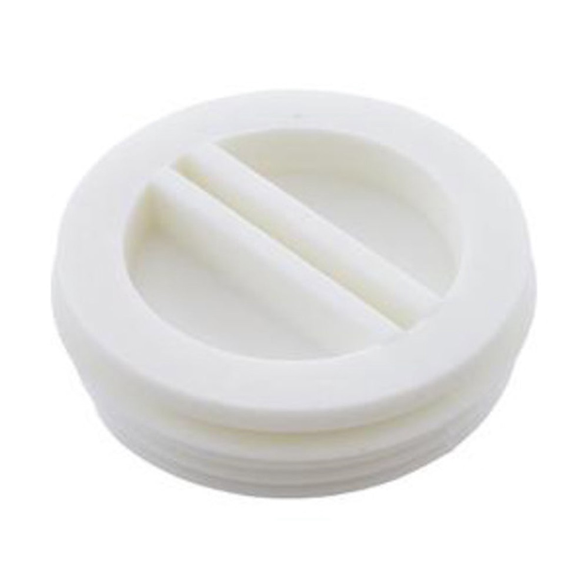 Flat Plastic Plug | Pentair | R22010 (White, 1-1/2 Inch, Heavy Duty, Fits 1-1/2 Inch Ports)
