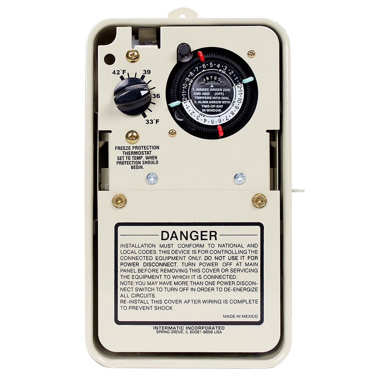 Freeze Protection Timer | Intermatic | ITMPF1102T | 240 VAC | Heavy Duty Thermostat