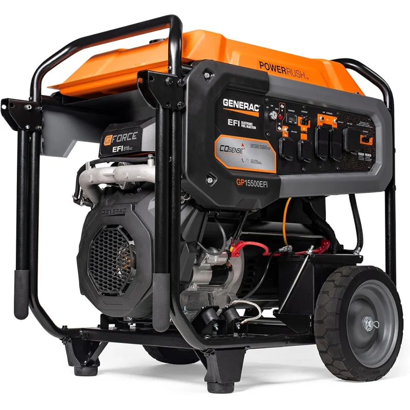 Generac 7705 GP15500EFI 816cc EFI 15,500 Watt Gas Powered Portable Generator (Factory Reconditioned)