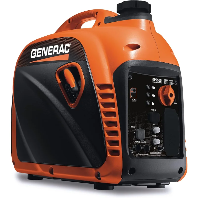 Generac 8251 GP2500i 2,500-Watt Gas-Powered Portable Generator CO Sense Technology