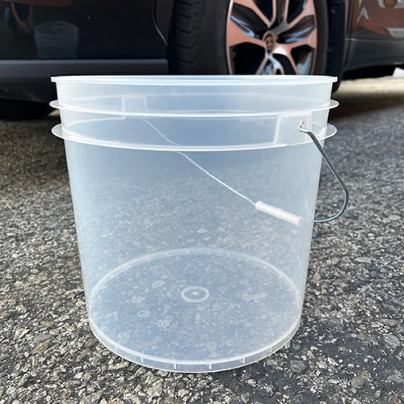 Golden State Clear Plastic Pail Translucent Bucket 3.5 Gallon Clear