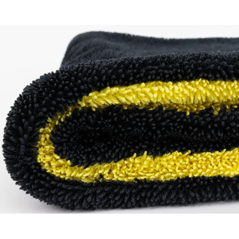 Golden State Killer Bee Twisted Loop Microfiber,1200 GSM, 22″ x 30″ BLACK/YELLOW
