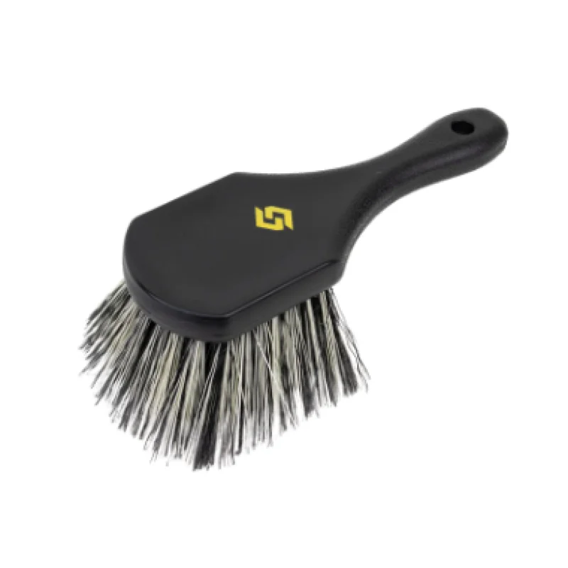 Golden State Short Handle Soft BristlesWheel Brush Gray