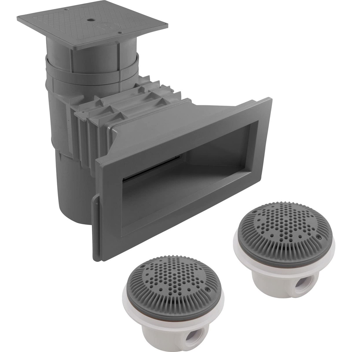 Hayward SP10852OMTEDGR 1-1/2-Inch FIP Dark Gray Wide Track Auto-Skim Skimmer with Main Drain and Fitting