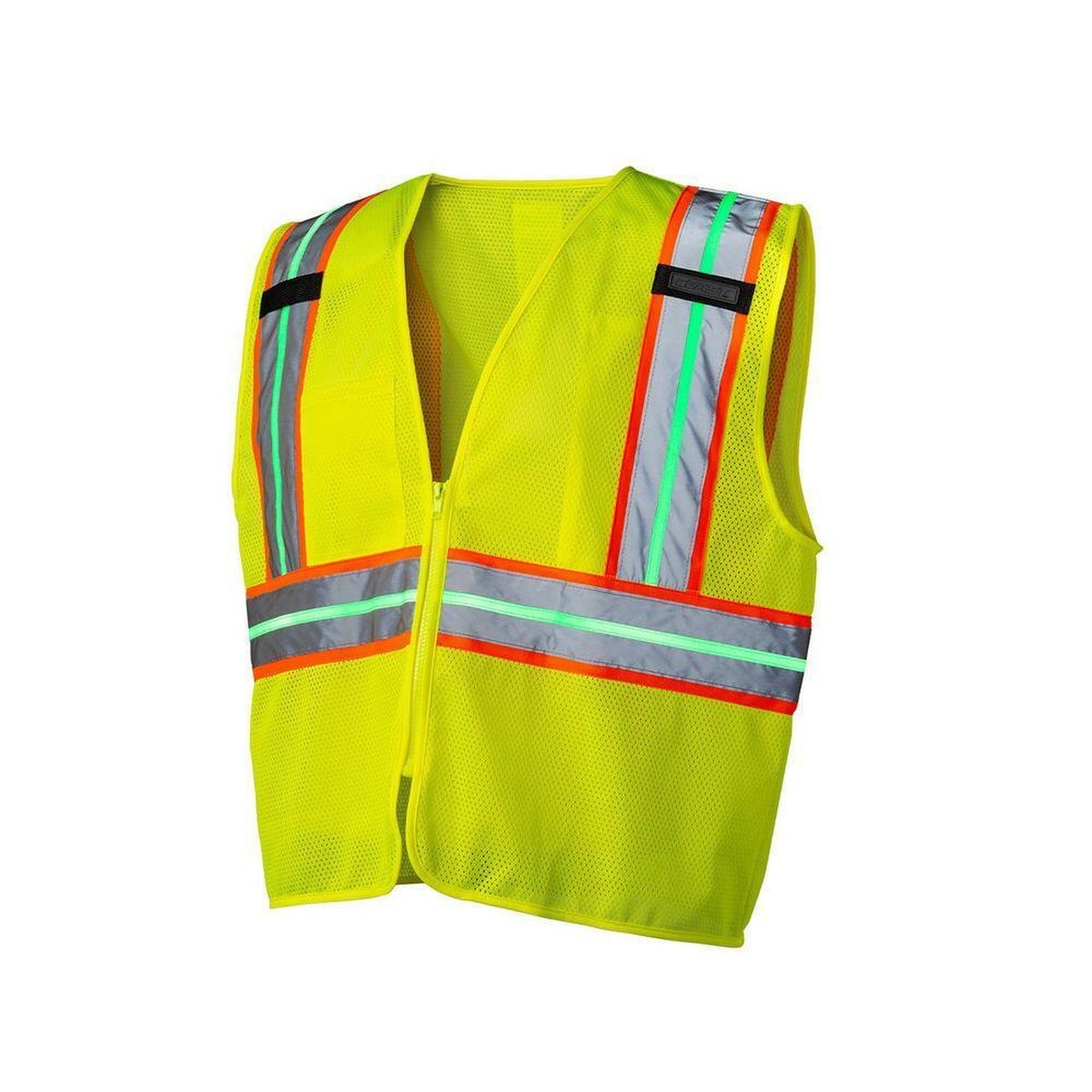 High Visibility Reflective LIGHT UP Safety Vest W/Glow stripes - RECHARGABLE