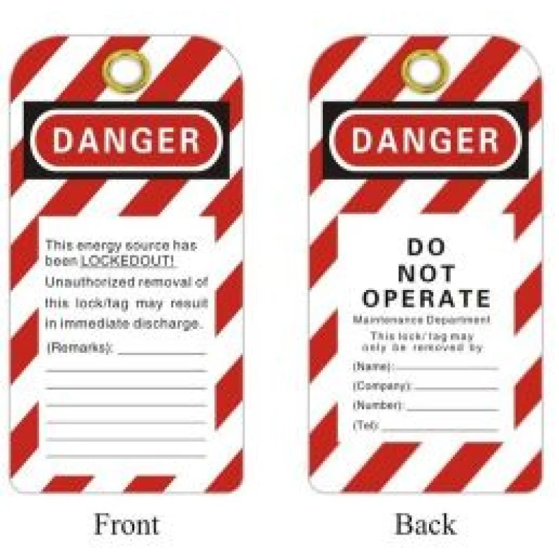 High-Visibility Safety Tag“Do Not Operate” Lockout/Tagout (LOTO) Tag for Equipment Safety