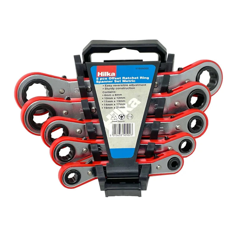 Hilka 5pc Offset Ratchet Ring Spanner Set