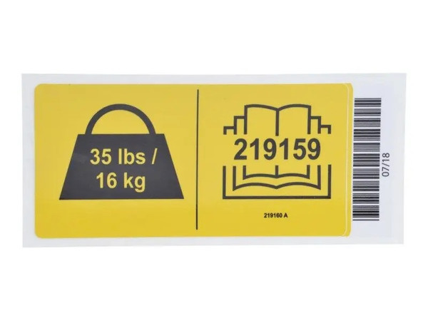 JLG Part # GN219160 | GN-DECAL, INSTRUCTION, OPS, EA