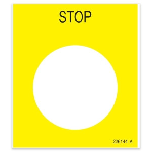 Genie Lift Part # 226144GT - DECAL,ESTOP,PCON,SHIPYARD, EA