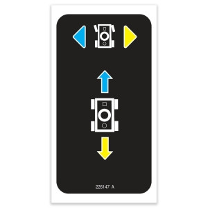 Genie Lift Part # 226147GT - DECAL,STEER/DRIVE,PCON,SY, EA