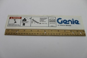 Genie Lift Part # 1256400GT - DECAL,TRACK,FALL ARREST BAR,WORD, EA