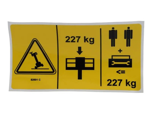 JLG Part # GN82601 | GN-DECAL, LABEL, MAX CAP, EA