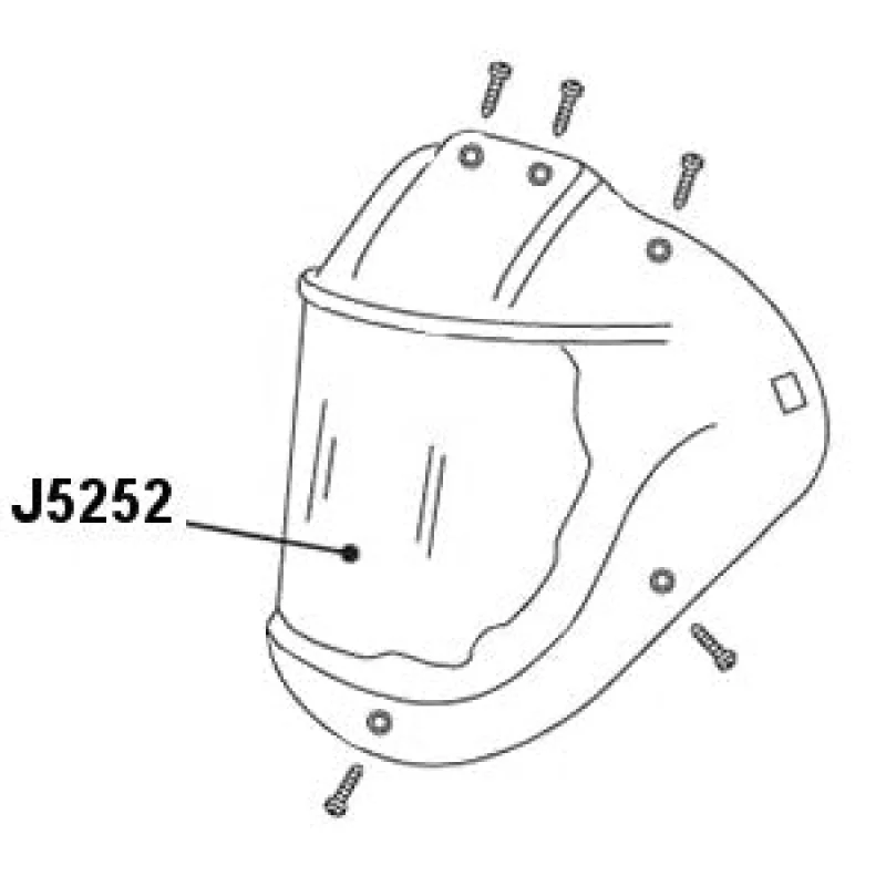 Jackson Clear Grinding Visor Front