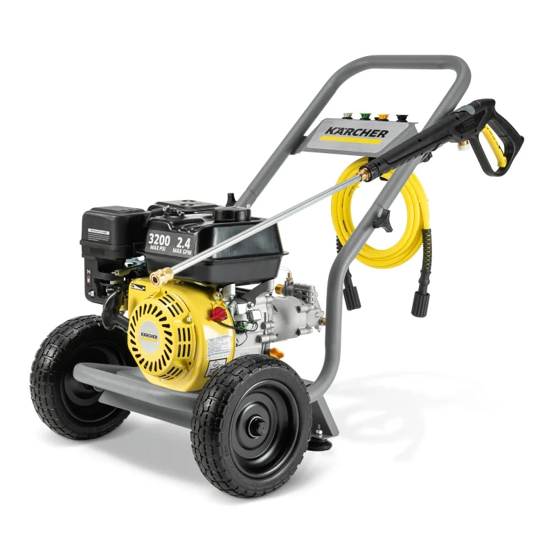 Karcher G 3200 P 3200 PSI Gas Power Pressure Washer with 4 Nozzle Attachments – 2.4 GPM