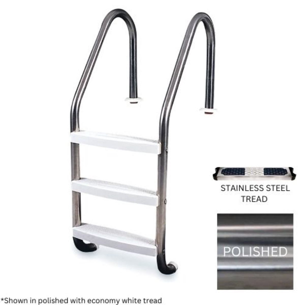 Ladder | Global | 3 Tread Economy Ladder | Stainless Steel Treads | No Power Replacement Part