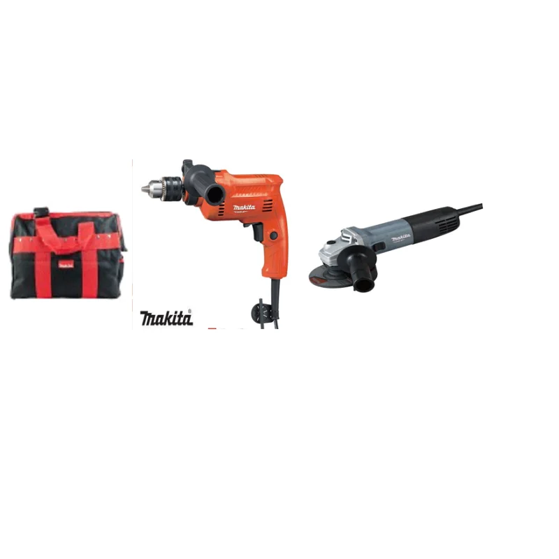 Makita angle grinder 1/2 inch+Hammer drill 16mm + toolbag