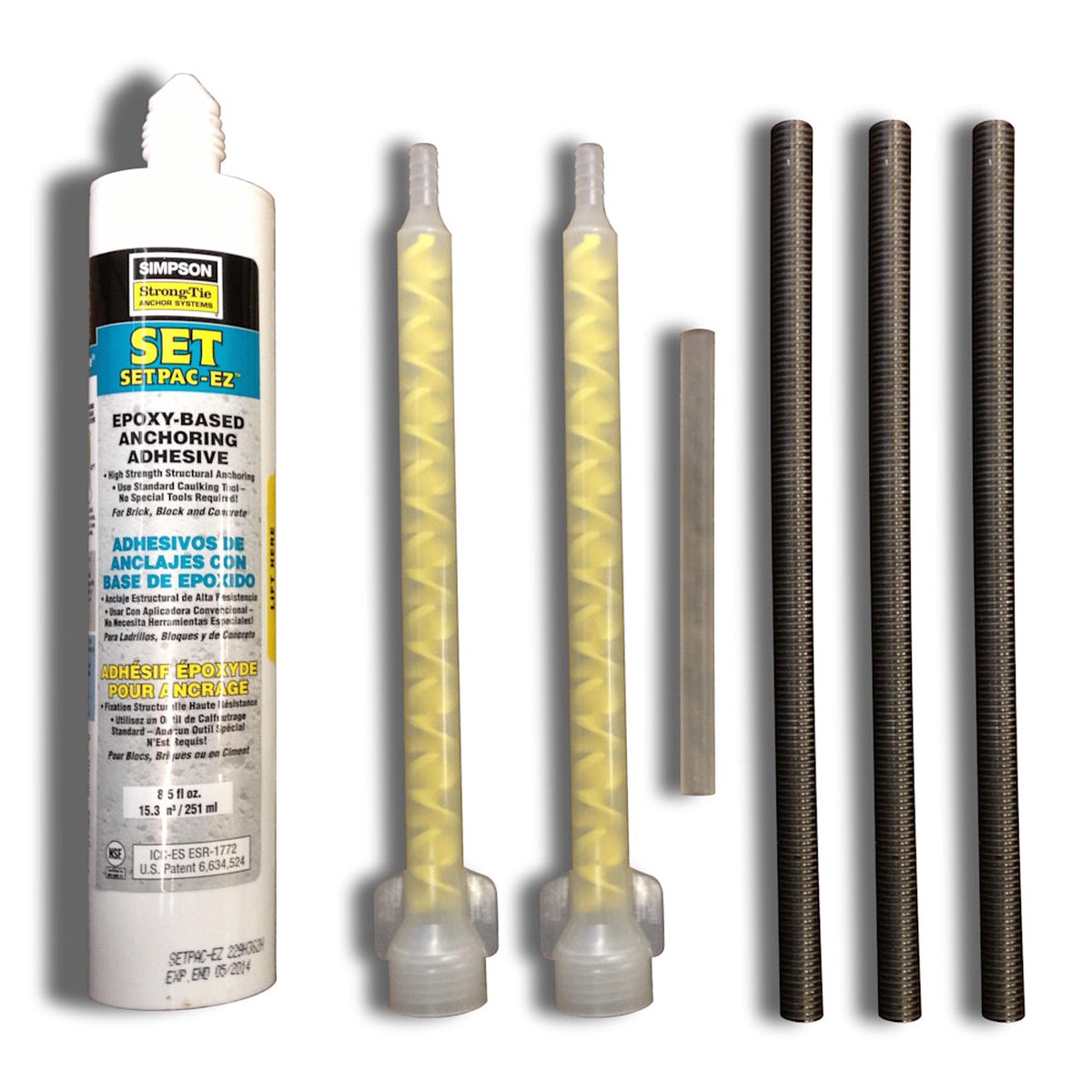 Meter Stand Epoxy Kit | SR Smith | Steel Meter Stand Epoxy Kit | Six Bolts Included | 6 x 1/2 Inch Bolts