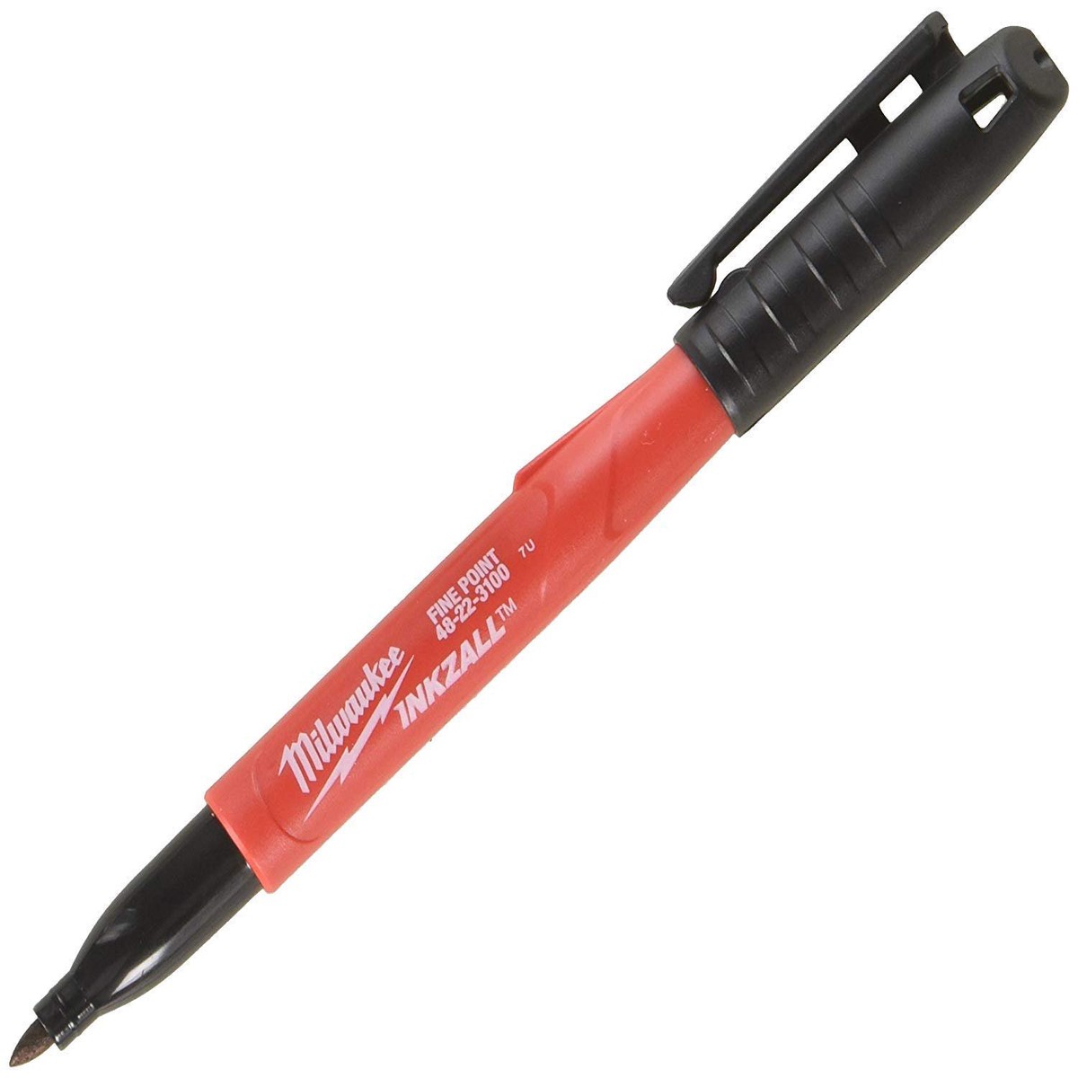 Milwaukee 48-22-3100 Inkzall Jobsite Fine Point Black Permanent Marker (Pack of 48)