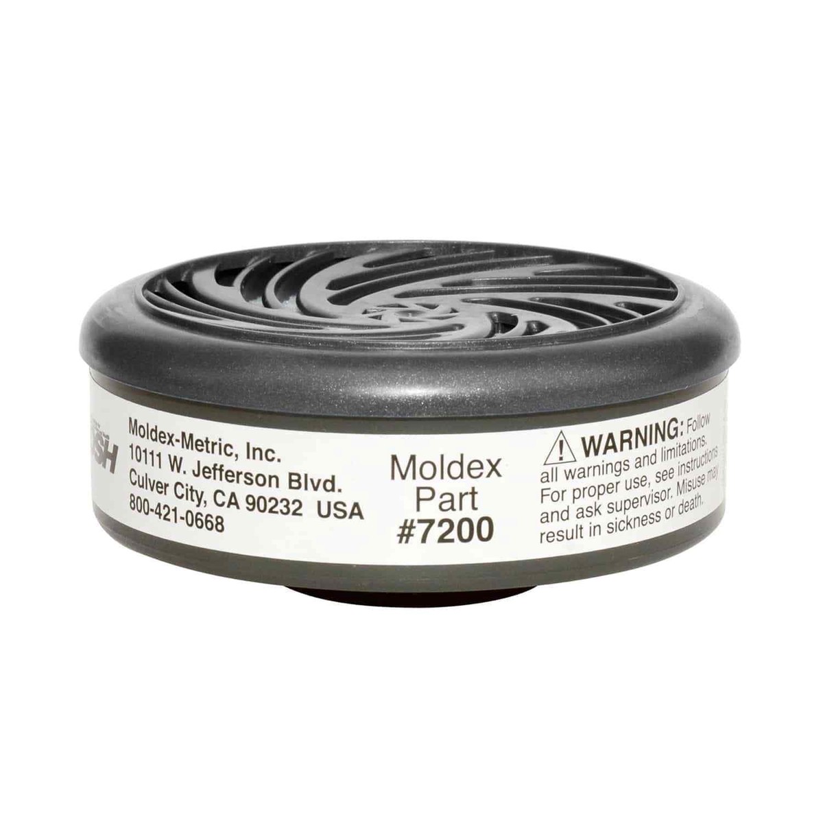 MOLDEX 7200 - 7000 & 9000 Series Gas/Vapor Cartridges, Acid Gases, White -1 PAIR